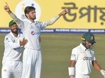 Shaheen Afridi had the perfect reply to the crowd's jibe. (Pakistan Cricket) Shaheen Afridi had the perfect reply to the crowd's jibe. (Pakistan Cricket)