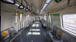 The inside view of the first refurbished Metro train at Yamuna Bank metro station on Monday. (Amal KS/Hindustan Times) The inside view of the first refurbished Metro train at Yamuna Bank metro station on Monday. (Amal KS/Hindustan Times)
