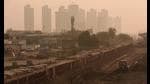 A thick layer of smog engulfed the city on Monday morning. (Vipin Kumar/HT PHOTO) A thick layer of smog engulfed the city on Monday morning. (Vipin Kumar/HT PHOTO)