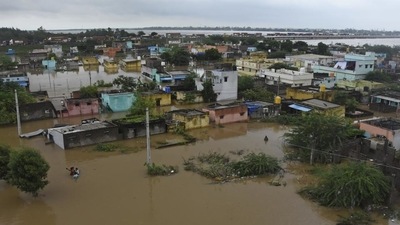 Andhra Pradesh government said as many as 44 people lost their lives due to the floods in the state while 16 more people remained missing. (AP ) Andhra Pradesh government said as many as 44 people lost their lives due to the floods in the state while 16 more people remained missing. (AP )