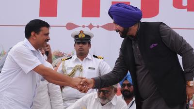 Navjot Singh Sidhu also targeted Kejriwal on jobs created for teachers in Delhi, days after the AAP leader had promised to regularise services of temporary teachers if his party wins the Punjab election. Navjot Singh Sidhu also targeted Kejriwal on jobs created for teachers in Delhi, days after the AAP leader had promised to regularise services of temporary teachers if his party wins the Punjab election.