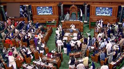 Twelve members of the Rajya Sabha were suspended for the remainder of the winter session of Parliament on Monday. (PTI) Twelve members of the Rajya Sabha were suspended for the remainder of the winter session of Parliament on Monday. (PTI)