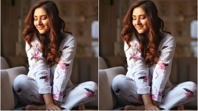 A glowing face, nude pink lip shade, matching eye shadow, mascara-laden lashes, and blushed cheeks rounded off the glam. The photos captured Disha in several candid poses. The post garnered love from netizens, and Rahul Vaidya also liked Disha's post. (Instagram/dishaparmar )
