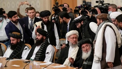 Members of the Taliban delegation, including deputy prime minister Abdul Salam Hanafi. (Image for representation/AFP) Members of the Taliban delegation, including deputy prime minister Abdul Salam Hanafi. (Image for representation/AFP)