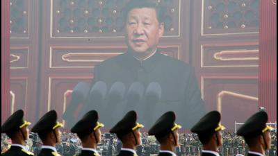 Soldiers of People’s Liberation Army (PLA) are seen before a giant screen as President Xi Jinping speaks at the military parade to celebrate China’s National Day in Beijing, on October 1, 2019. Xi has stressed the need to recruit new talent to support the armed forces’ rapid modernisation and win future wars. (REUTERS) Soldiers of People’s Liberation Army (PLA) are seen before a giant screen as President Xi Jinping speaks at the military parade to celebrate China’s National Day in Beijing, on October 1, 2019. Xi has stressed the need to recruit new talent to support the armed forces’ rapid modernisation and win future wars. (REUTERS)