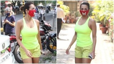 Malaika Arora, who is dating Arjun Kapoor, has always translated her dedication towards her fitness routine into her activewear wardrobe too. The star has great athleisure looks in her collection, and she often showcases them while visiting the gym. For today's yoga session, Malaika chose a neon green look. Malaika Arora, who is dating Arjun Kapoor, has always translated her dedication towards her fitness routine into her activewear wardrobe too. The star has great athleisure looks in her collection, and she often showcases them while visiting the gym. For today's yoga session, Malaika chose a neon green look.
