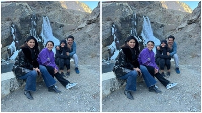 Mrunal and her travel partners smiled for the camera with all their hearts. (Instagram/@mrunalthakur)