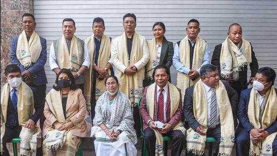 West Bengal chief minister and Trinamool Congress founder Mamata Banerjee welcomed the merger announced by 12 Congress Meghalaya MLAs. (PTI)