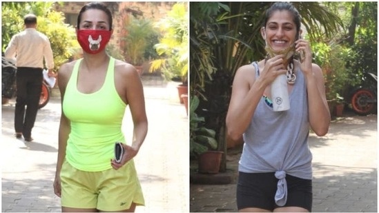 If you are looking for some exercise and workout fashion inspiration to start your week, worry not because Malaika Arora and Kubbra Sait's latest gym outing will do it for you. The two stars were snapped outside Malaika's yoga studio in Mumbai today, November 29, and looked ready to indulge in a rigorous session. We are taking tips!