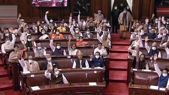 12 Rajya Sabha MPs have been suspended for the rest of the ongoing session because of their violent behaviour in the last session.&nbsp;(PTI)