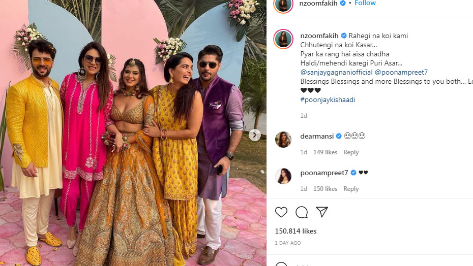 Kundali Bhagya actors joined Sanjay for the haldi as well.&nbsp;