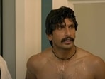 Ranveer Singh (right) in a still from 83. Ranveer Singh (right) in a still from 83.