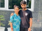 Pritam Rani Siwach with son Yashdeep (Hockey India) Pritam Rani Siwach with son Yashdeep (Hockey India)