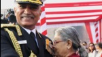 Admiral R Hari Kumar with his mother Vijayalakshmi. (Indian Navy) Admiral R Hari Kumar with his mother Vijayalakshmi. (Indian Navy)