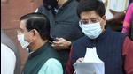Union minister Piyush Goyal said the suspension of 12 Rajya Sabha MPs, for their “unruly” behaviour during the last session of Parliament, cannot be reconsidered till they apologise. (PTI) Union minister Piyush Goyal said the suspension of 12 Rajya Sabha MPs, for their “unruly” behaviour during the last session of Parliament, cannot be reconsidered till they apologise. (PTI)