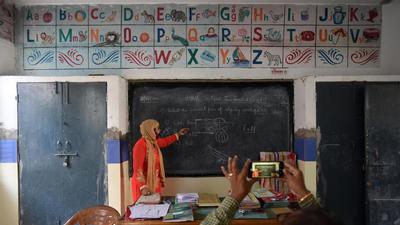 Teachers have stopped taking online classes from Tuesday. (Picture for representation only/Raj K Raj-HT) Teachers have stopped taking online classes from Tuesday. (Picture for representation only/Raj K Raj-HT)