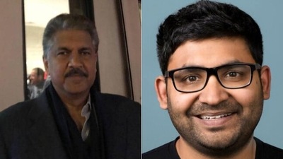 Anand Mahindra and Twitter CEO Parag Agrawal. (HT File Photo) Anand Mahindra and Twitter CEO Parag Agrawal. (HT File Photo)