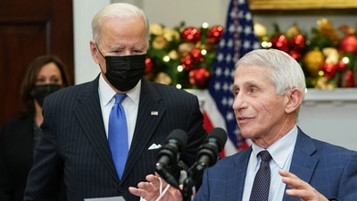 Anthony Fauci said that boosters bolstered the protection offered by the vaccines against “any variant” of the disease. (AFP) Anthony Fauci said that boosters bolstered the protection offered by the vaccines against “any variant” of the disease. (AFP)