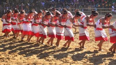 A performance during the 2018 edition of the Hornbill Festival at Kisama in Nagaland. (PTI/File)