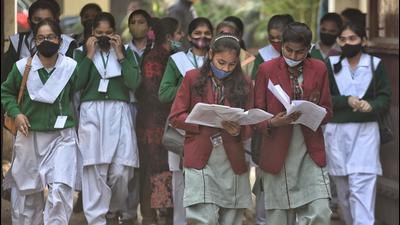 School administrators said that they were able to conduct the exam without any disruptions even though there were more students taking the test. (Sanchit Khanna/HT Photo) School administrators said that they were able to conduct the exam without any disruptions even though there were more students taking the test. (Sanchit Khanna/HT Photo)