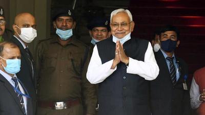 CM Nitish Kumar at Bihar Assembly to attend winter session in Patna on Tuesday. (Santosh Kumar/HT Photo) CM Nitish Kumar at Bihar Assembly to attend winter session in Patna on Tuesday. (Santosh Kumar/HT Photo)
