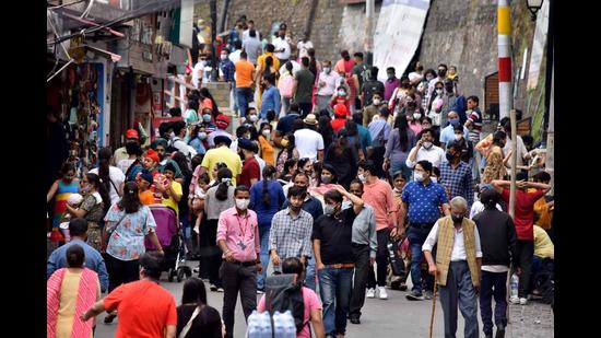 Among the 12 districts of Himachal Pradesh, Shimla, Solan and Sirmaur recorded an increase in the new infections in November. (PTI)