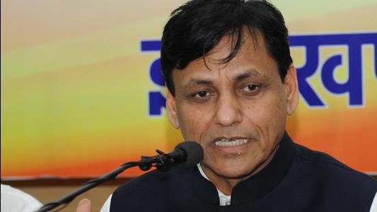 A file photo of union minister for home affairs Nityanand Rai in Ranchi, India. (Hindustan Times)