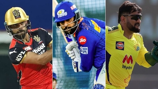 The star-studded trio of Virat Kohli, Rohit Sharma and MS Dhoni will return to play for their respective franchises in IPL 2022.&nbsp;(IPL/Twitter)