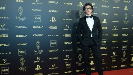 Ballon d’Or is a prestigious individual award ceremony for football players. Spider-Man: No Way Home actor Tom Holland posed solo at the event.