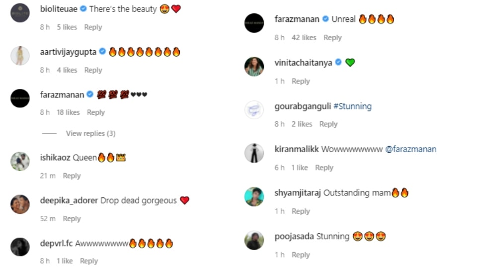 Comments on the post.&nbsp;