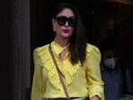 Actor Kareena Kapoor Khan's love for denims has always translated into her off-duty wardrobe. It is one of her favourite fits to wear. When the mom-of-two is not slaying workout goals or making head-turning appearances at parties or red carpets, she takes over the streets of Mumbai in classy denim looks.(HT Photo/Varinder Chawla)