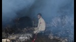 Factory owner Sushil Goyal, who was at his house at the time of the incident, said it is suspected that the fire broke out around half-an-hour before neighbours sounded the alert at around 8.45pm; the cardboard factory was situated in a congested street in Ludhiana (HT Photo) Factory owner Sushil Goyal, who was at his house at the time of the incident, said it is suspected that the fire broke out around half-an-hour before neighbours sounded the alert at around 8.45pm; the cardboard factory was situated in a congested street in Ludhiana (HT Photo)