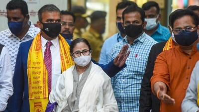 West Bengal Chief Minister Mamata Banerjee comes out of the Siddhivinayak Temple in Mumbai, (PTI) West Bengal Chief Minister Mamata Banerjee comes out of the Siddhivinayak Temple in Mumbai, (PTI)