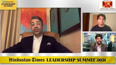 Abhinav Bindra and Neeraj Chopra on Day 2 of the HTLS 2021. (HT) Abhinav Bindra and Neeraj Chopra on Day 2 of the HTLS 2021. (HT)