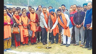 The smart school in question is being built on three-acre Greater Ludhiana Area Development Authority (GLADA) land and the project in its entirety will approximately cost ₹15 crore. (HT Photo) The smart school in question is being built on three-acre Greater Ludhiana Area Development Authority (GLADA) land and the project in its entirety will approximately cost ₹15 crore. (HT Photo)