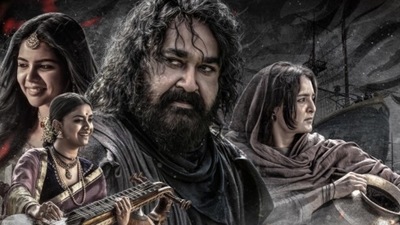 Mohanlal on a poster of Marakkar.&nbsp;