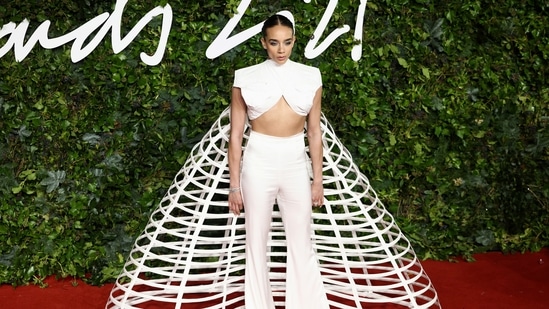 Hannah John-Kamen made jaws drop as she arrived at the Fashion Awards 2021 wearing an all-white attire.&nbsp;(REUTERS)