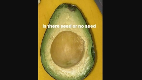 Chef Kunal Kapur shared this avocado optical illusion.(Screengrab)