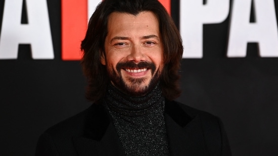 Spanish actor Alvaro Morte poses at the red carpet.(AFP)