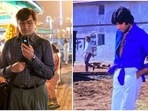 Abhishek Bachchan in Bob Biswas and Amitabh Bachchan in Deewaar. Abhishek Bachchan in Bob Biswas and Amitabh Bachchan in Deewaar.