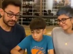 Aamir Khan and Kiran Rao celebrate Azad's birthday. Aamir Khan and Kiran Rao celebrate Azad's birthday.
