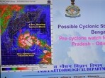 An IMD projection of Cyclone Jawad's path.