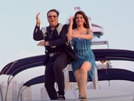 Govinda with Shanayaa Kaur in the music video of Chashma Chadha Ke.