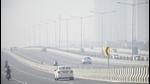 Ghaziabad, India - October 29, 2021: A view of Delhi Meerut Expressway engulfed in smog near Lal Kuan, in Ghaziabad, India, on Friday, October 29, 2021. (Photo by Sakib Ali /Hindustan Times) Ghaziabad, India - October 29, 2021: A view of Delhi Meerut Expressway engulfed in smog near Lal Kuan, in Ghaziabad, India, on Friday, October 29, 2021. (Photo by Sakib Ali /Hindustan Times)