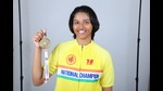 Snehal Mali, a Class 10 student of Navi Mumbai, won cycling gold at the National cycling meet in Kurukshetra, Haryana, last month end. (HT PHOTO) Snehal Mali, a Class 10 student of Navi Mumbai, won cycling gold at the National cycling meet in Kurukshetra, Haryana, last month end. (HT PHOTO)