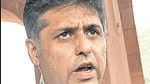 Manish Tewari says no question of leaving the Congress party. (Hindustan Times) Manish Tewari says no question of leaving the Congress party. (Hindustan Times)