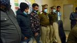 Noida, India - December 02, 2021: Two persons involved in stealing mobile phones and laptops were arrested by Sector 39 Police in Noida, India, on Thursday, December 02, 2021. (Photo by Sunil Ghosh / Hindustan Times) Noida, India - December 02, 2021: Two persons involved in stealing mobile phones and laptops were arrested by Sector 39 Police in Noida, India, on Thursday, December 02, 2021. (Photo by Sunil Ghosh / Hindustan Times)