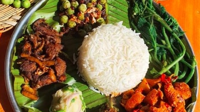 You can enjoy tribal food Akhuni, Pork with dried bamboo shoots, Bamboo Steamed Fish, Aikibeye, etc. (Instagram)
