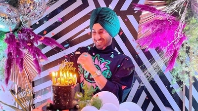 The party venue was decked up with balloons and disco balls. The party venue was decked up with balloons and disco balls.