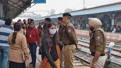 A team of Bachpan Bachao Andolan along with the Ludhiana child protection department and railway protection force during the rescue operation on Thursday. (Gurpreet Singh/Hindustan times) A team of Bachpan Bachao Andolan along with the Ludhiana child protection department and railway protection force during the rescue operation on Thursday. (Gurpreet Singh/Hindustan times)
